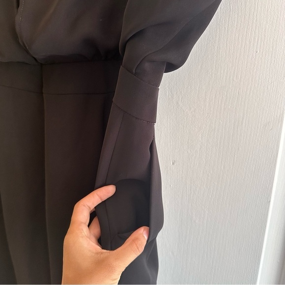 Eliza J Women's Black Jumpsuit with Cap Sleeve and Wide Leg - Picture 8 of 8